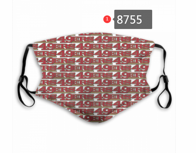 2020 San Francisco 49ers98 Dust mask with filter->nfl dust mask->Sports Accessory